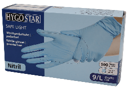Nitril engangshandske Hygostar Safe Light pudderfri - Large